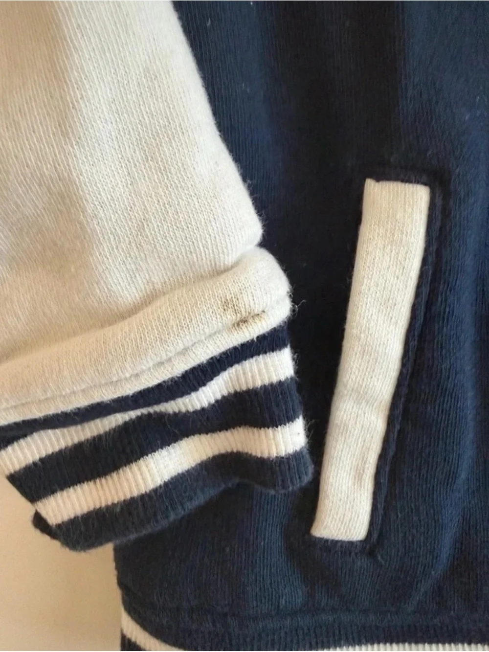 Old Navy Baby Boy 18-24 Month Navy and White Varsity Jacket